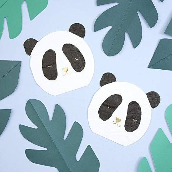 PANDA SMALL NAPKINS PACK OF 16CUTE CHEEKY ANIMAL PARTY PAPER NAPKINS FOR KIDS BIRTHDAY, BABY SHOWER, ANIMAL-THEMED CELEBRATION, FUN TABLE DCOR - Image 4